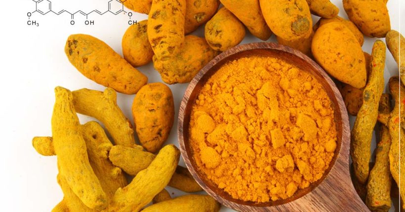 สารเคอร์คูมิน curcumin มีฤทธิ์ต้านการอักเสบ ต้านอนุมูลอิสระ พบมากในขมิ้นชัน